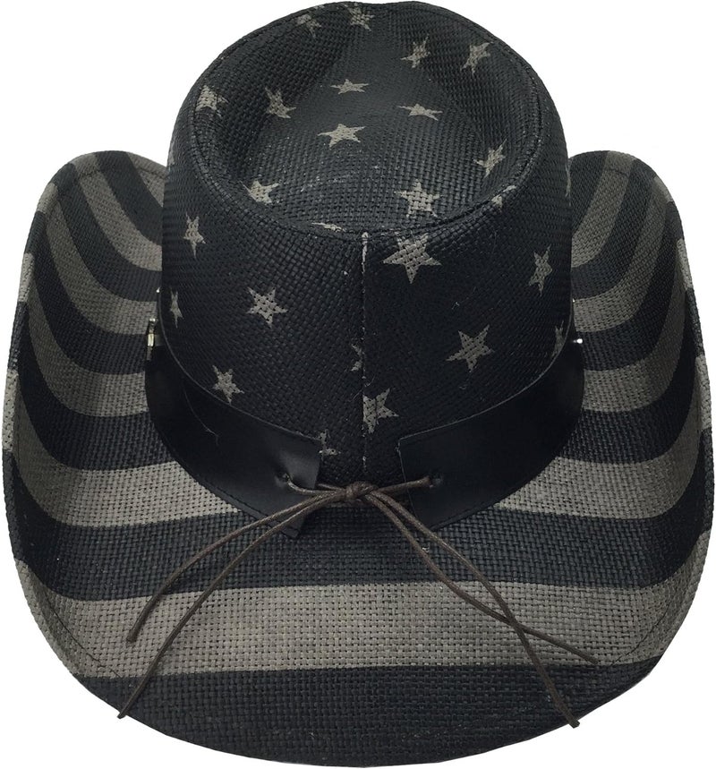 grinderPUNCH Western Outback Cowboy Hat Men's Women's Style Classic Straw Western Cowgirl Hat - Image 3